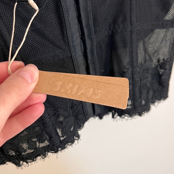 NWT SKIMS Lace Lined Demi Corset Bra Onyx/Black - Picture 8 of 8